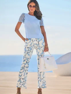 Ashley Brooke Tenues De Cérémonie|Pantalons<Pantalon imprimé légèrement évasé