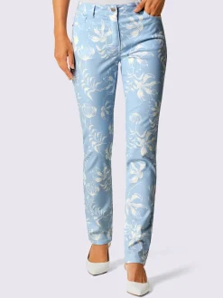 CREATION L PREMIUM Pantalons<Pantalon imprimé mélange coton et lyocell de qualité