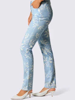 CREATION L PREMIUM Pantalons<Pantalon imprimé mélange coton et lyocell de qualité