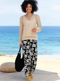 Linea Tesini Pantalons<Pantalon imprimé motif floral