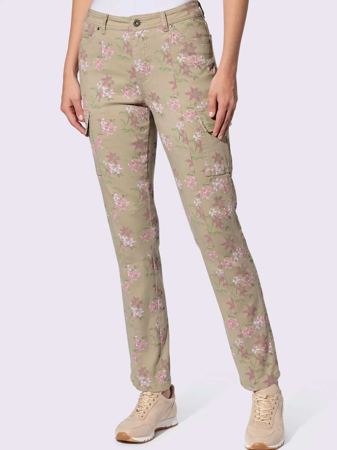 Linea Tesini Pantalons<Pantalon imprimé poches cargo plaquées