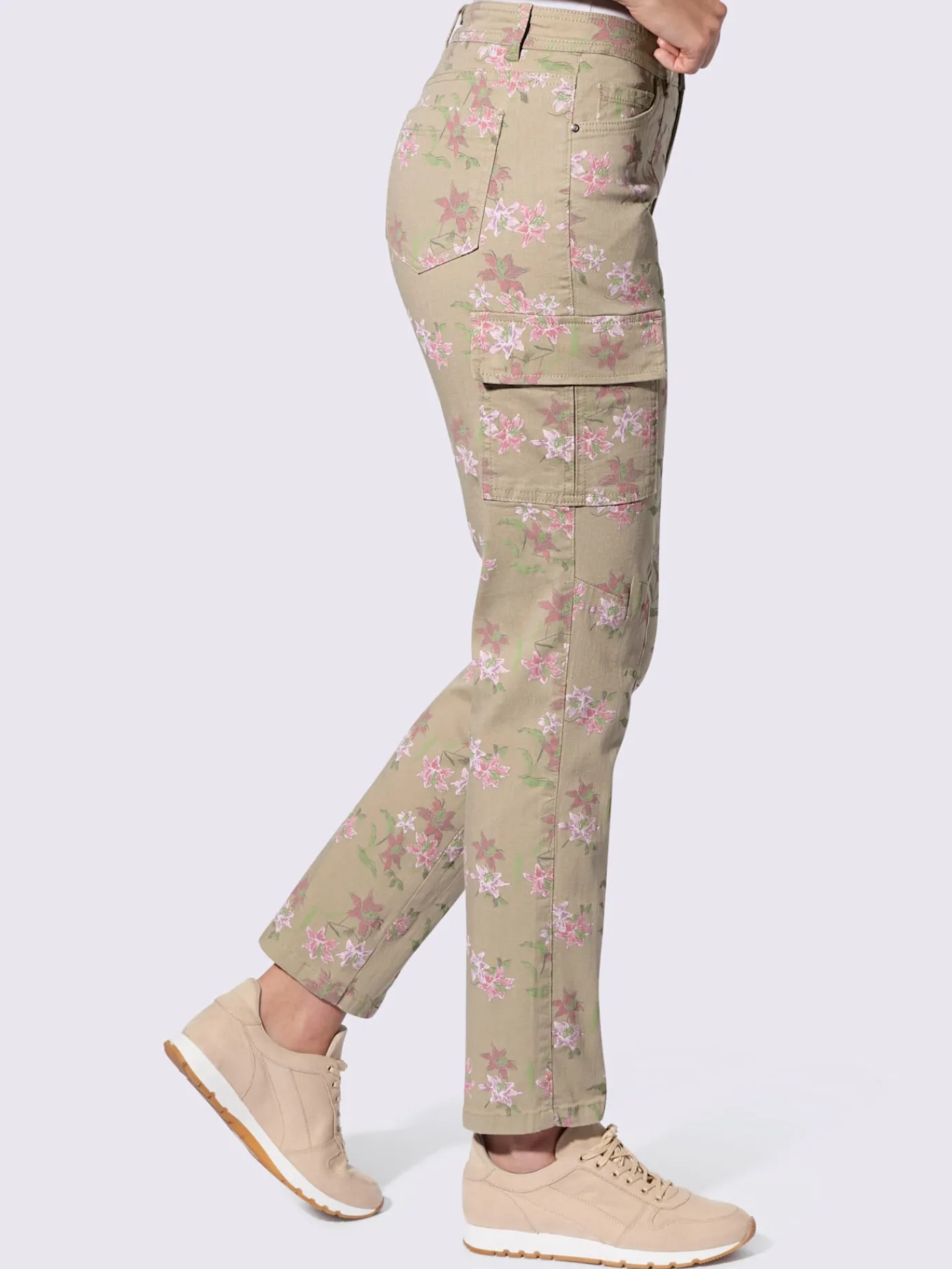 Linea Tesini Pantalons<Pantalon imprimé poches cargo plaquées