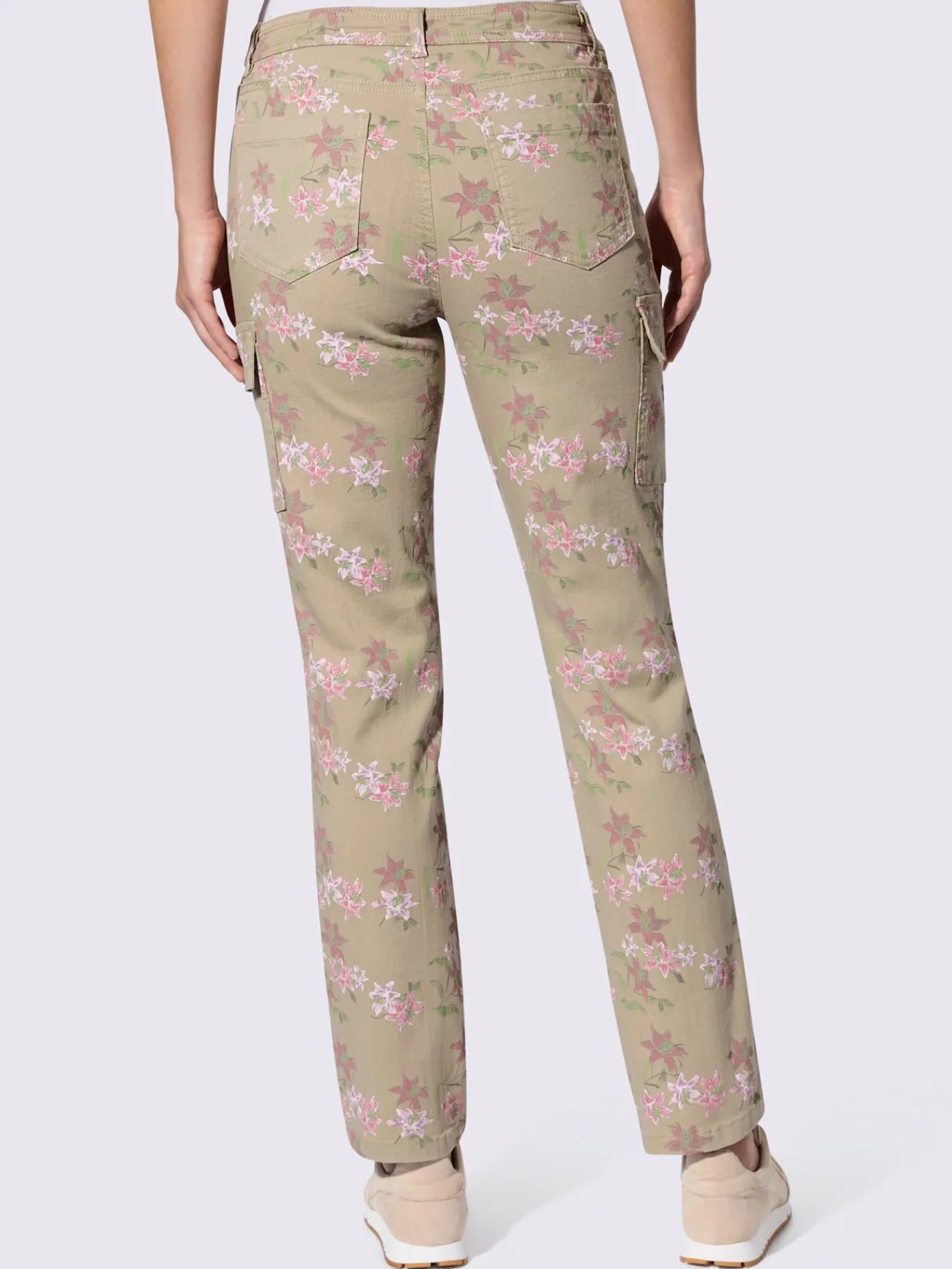 Linea Tesini Pantalons<Pantalon imprimé poches cargo plaquées