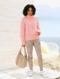 Linea Tesini Pantalons<Pantalon imprimé poches cargo plaquées