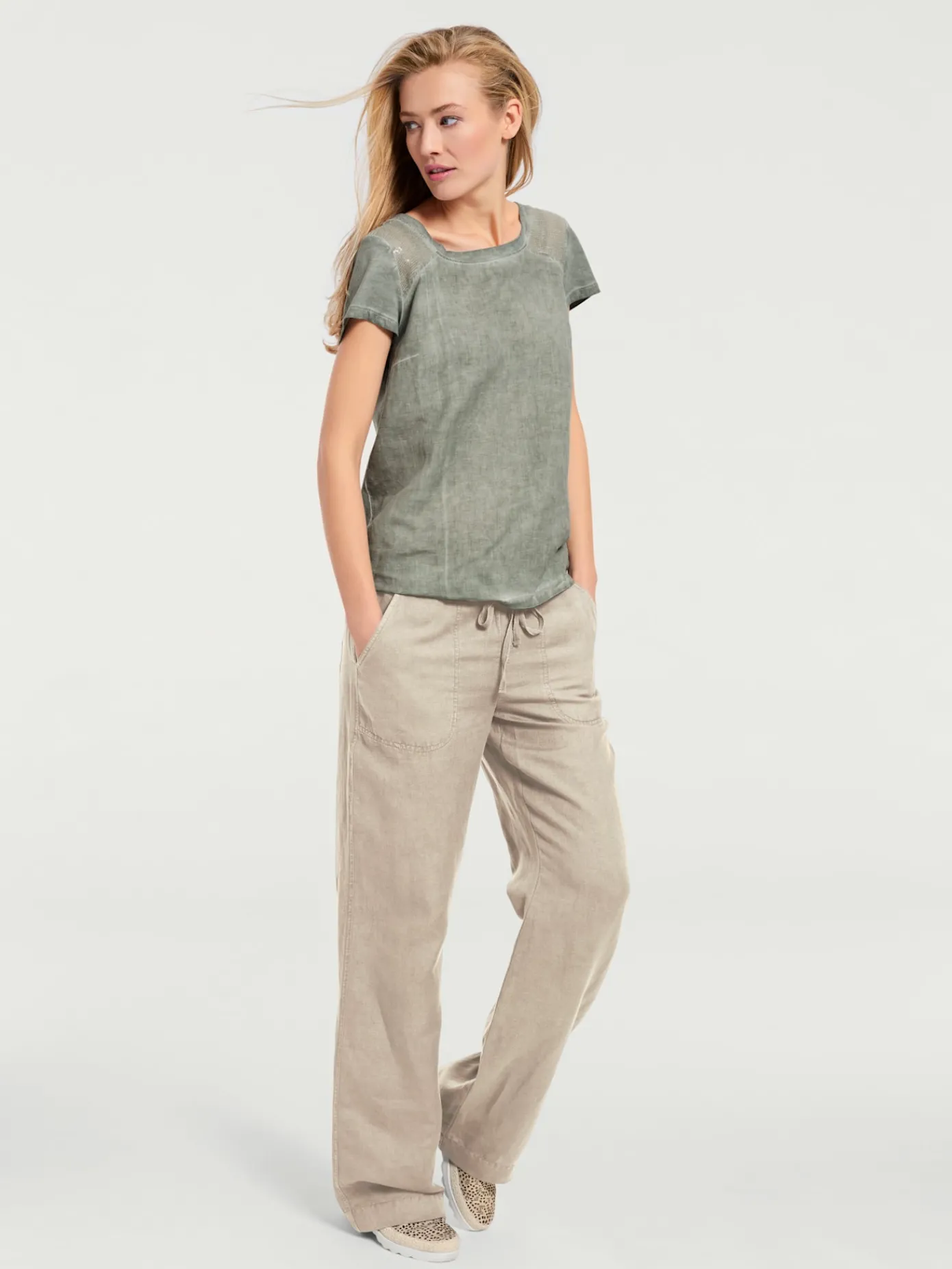 Linea Tesini Pantalons<Pantalon jambes larges