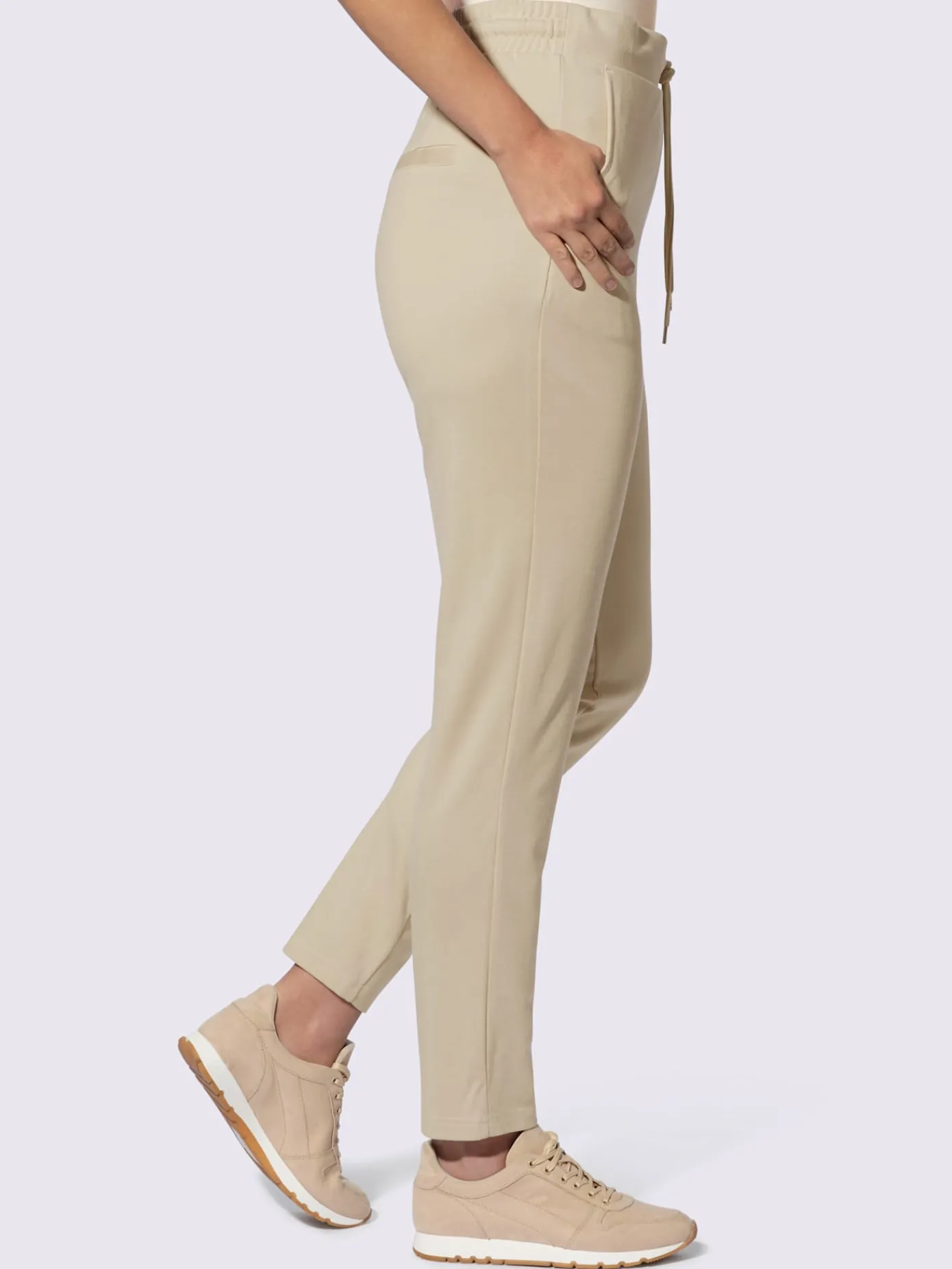 Linea Tesini Pantalons<Pantalon jogpant ceinture élastique, coulisse et lien à nouer