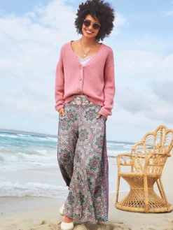 Linea Tesini Pantalons<Pantalon jolie broderie à fleurs