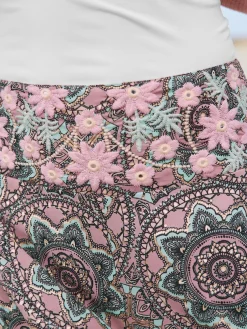 Linea Tesini Pantalons<Pantalon jolie broderie à fleurs