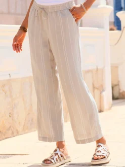 Pantalons<Pantalon large 20% lin