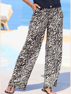 LASCANA Pantalons<Pantalon large ceinture élastique