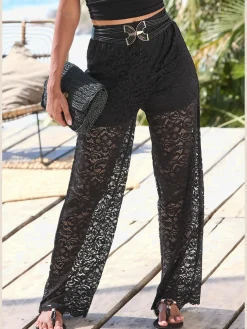 LASCANA Pantalons<Pantalon large ceinture élastique