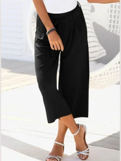 LASCANA Pantalons<Pantalon large jupe-culotte légère rayée ou e