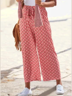 Vivance Pantalons<Pantalon large jupe-culotte en jersey imprimée