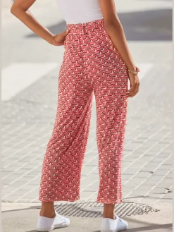 Vivance Pantalons<Pantalon large jupe-culotte en jersey imprimée