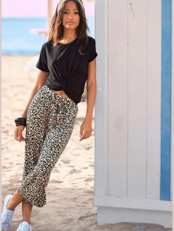 LASCANA Pantalons<Pantalon large pantalon en tissu léger avec imprimé sur toute la surface