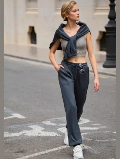 Copenhagen Studios Pantalons<Pantalon lounge pantalon détente avec poches latérales fendues