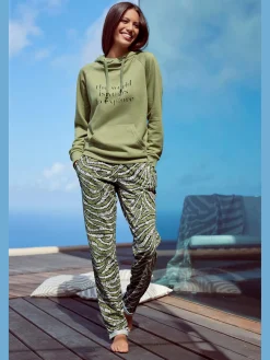 LASCANA Pantalons<Pantalon molletonné confortable, poches fendues pratiques