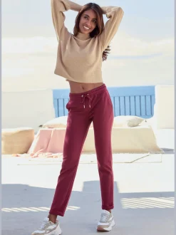 H.I.S Pantalons<Pantalon molletonné pantalon basique avec petit logo brodé