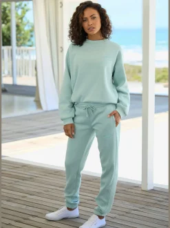 LASCANA Pantalons<Pantalon molletonné pantalon sweat avec logo imprimé