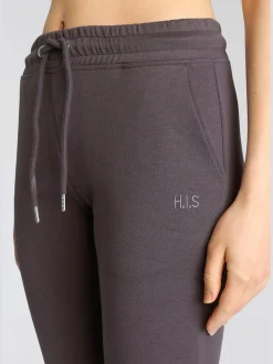 H.I.S Pantalons<Pantalon molletonné pantalon basique avec petit logo brodé
