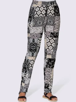 Pantalons<Pantalon motif patchwork