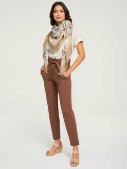 Linea Tesini Pantalons<Pantalon paperbag coupe carotte