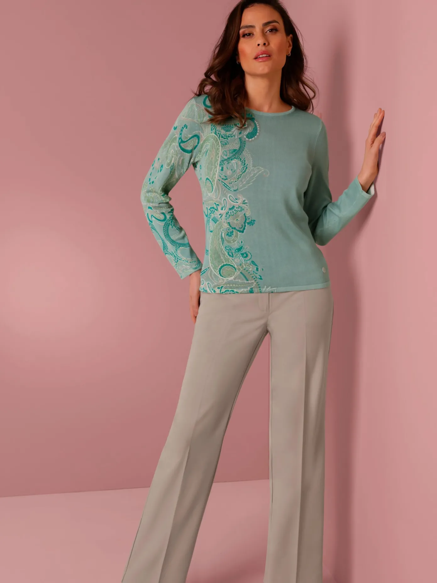 CREATION L PREMIUM Pantalons<Pantalon plissé 63% lyocell (tencel)