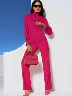 Ashley Brooke Pantalons<Pantalon plissé élasthanne