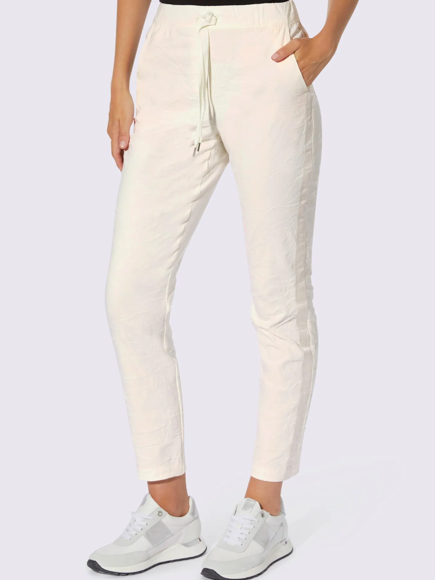 Mandarin Pantalons<Pantalon skinny ceinture avec coulisse