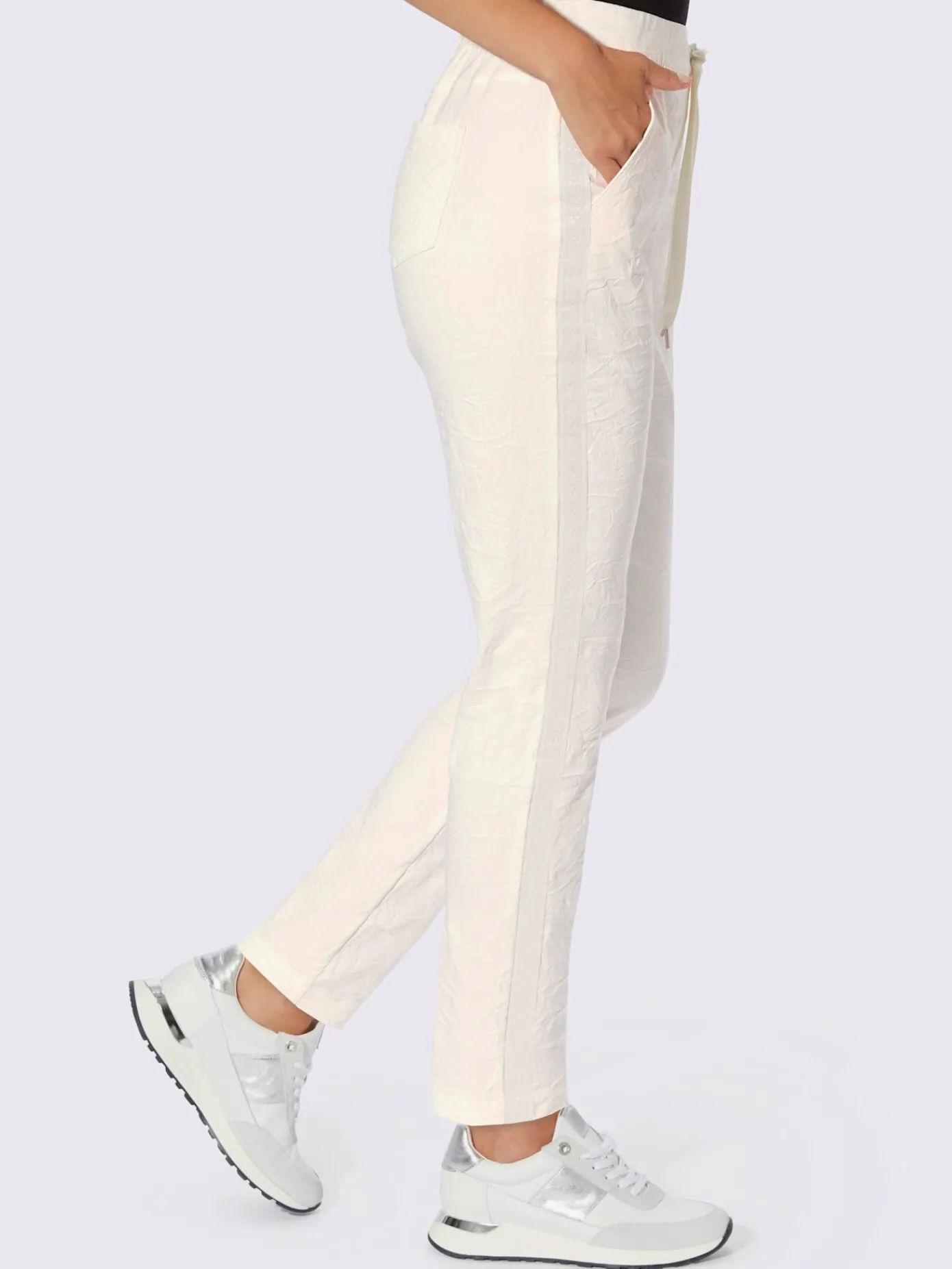 Mandarin Pantalons<Pantalon skinny ceinture avec coulisse