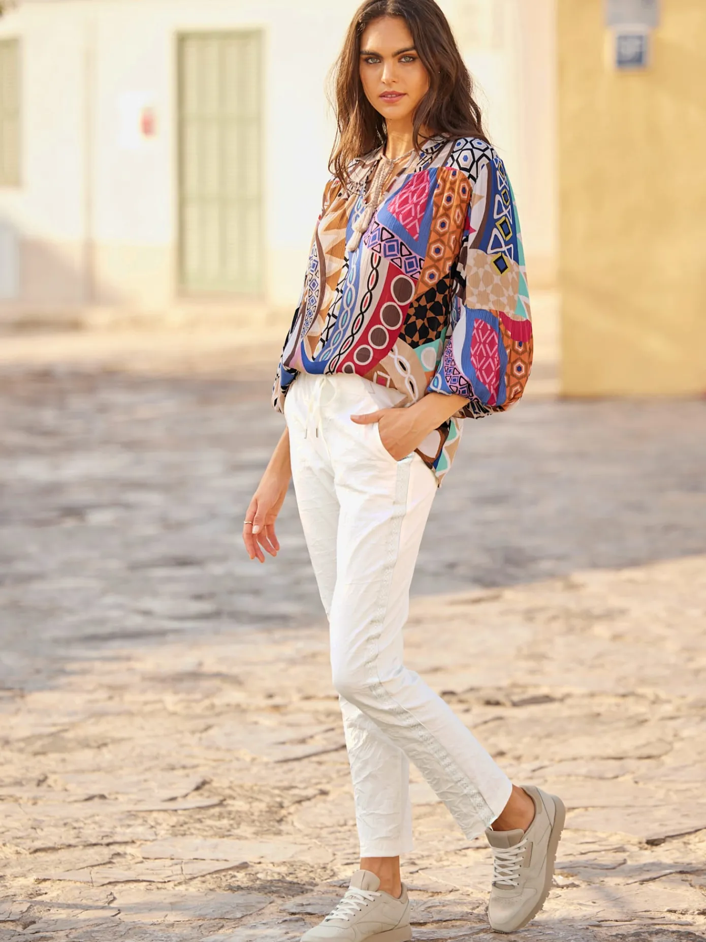 Mandarin Pantalons<Pantalon skinny ceinture avec coulisse