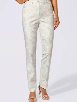 Fair Lady Pantalons<Pantalon slim jacquard motifs fleurs
