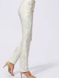Fair Lady Pantalons<Pantalon slim jacquard motifs fleurs