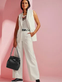 Rick Cardona Pantalons<Pantalon tailleur coupe droite aux jambes