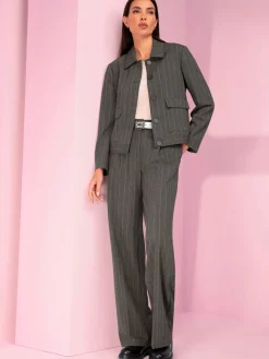 Rick Cardona Pantalons<Pantalon tissé fines rayures classiques