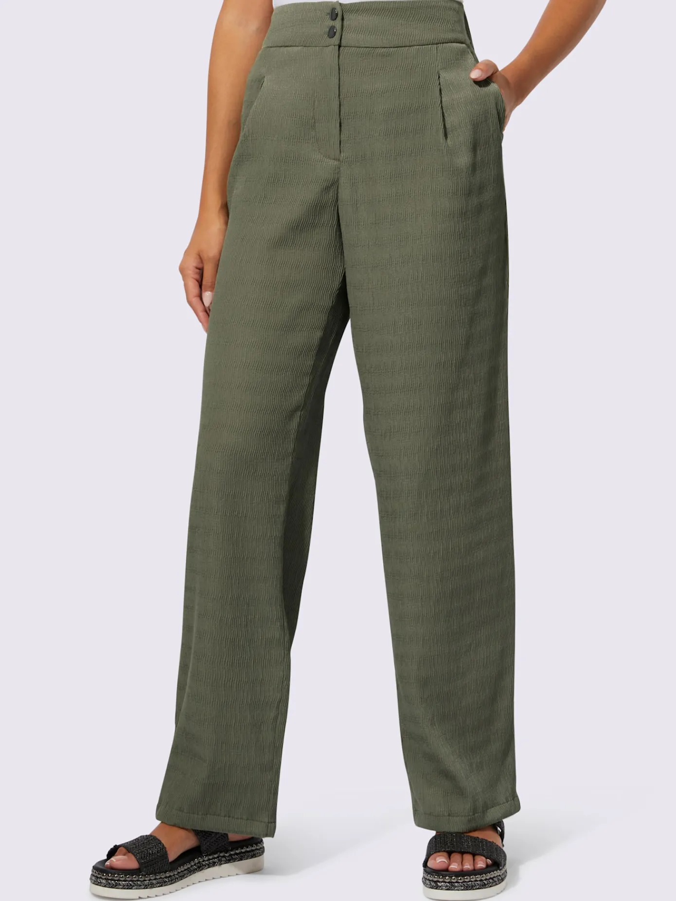 Creation L Pantalons<Pantalon tissé qualité structurée facile d'entretien