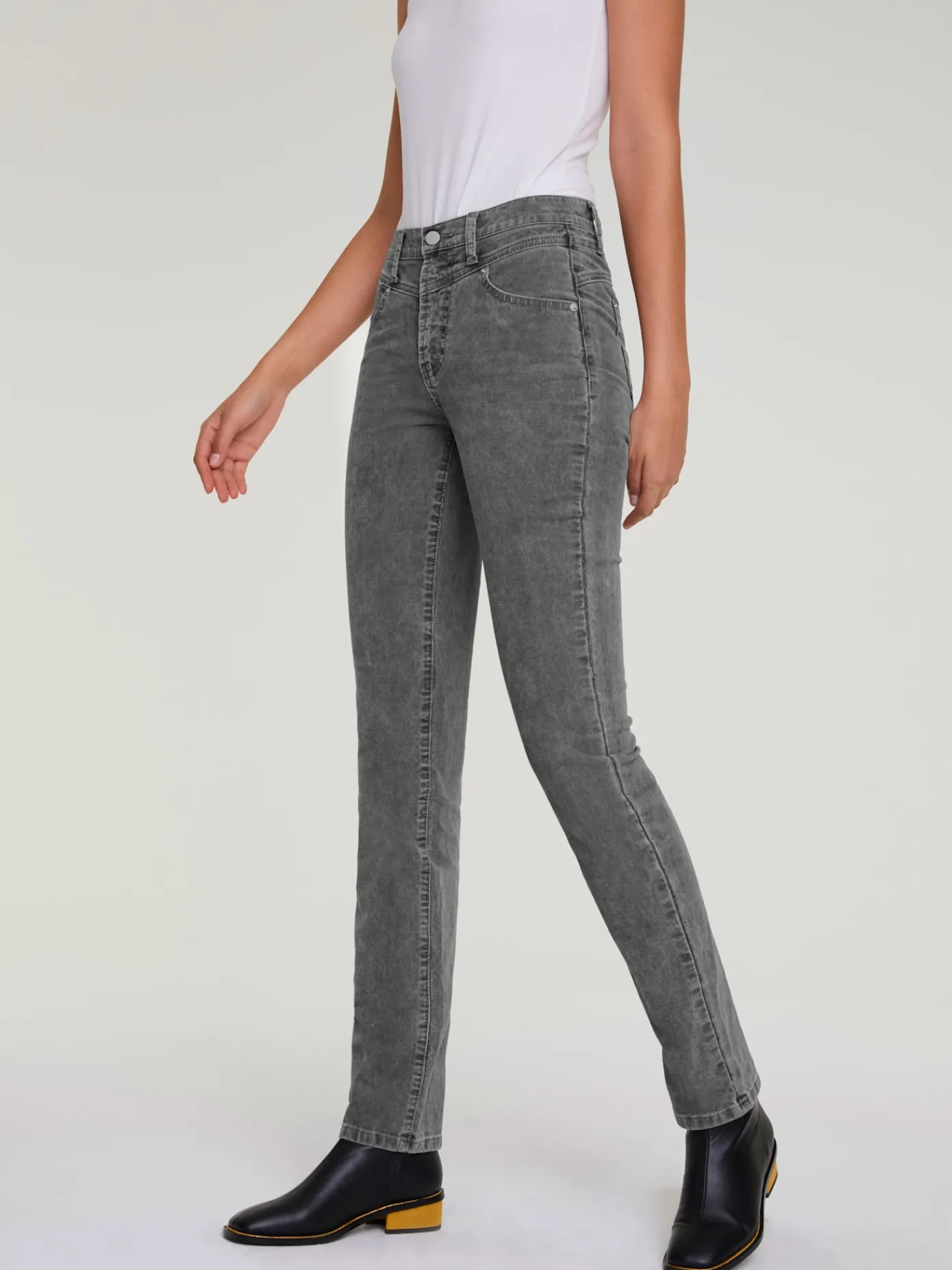 Linea Tesini Pantalons<Pantalon velours coupe droite