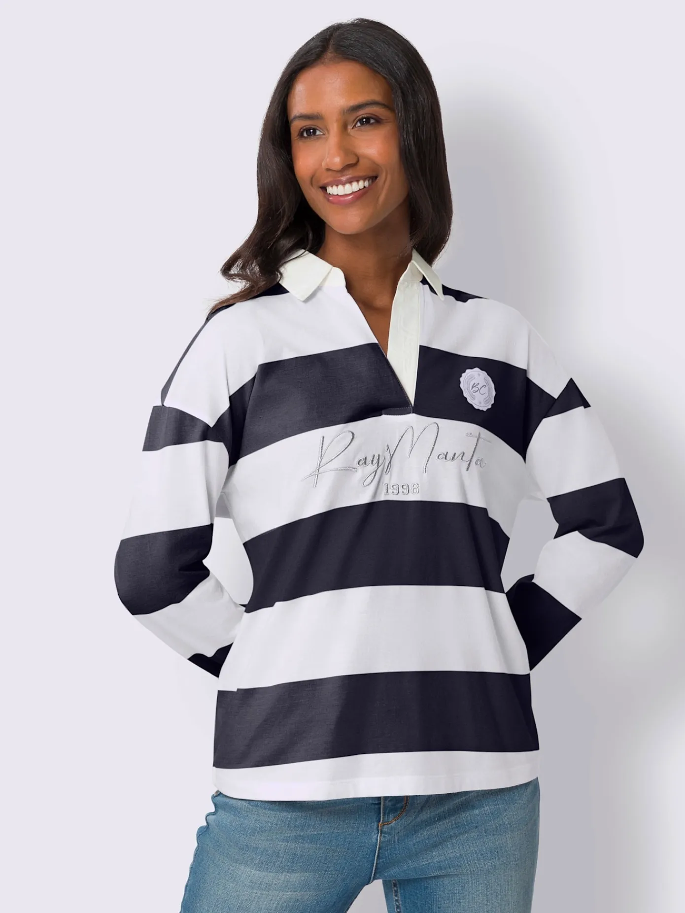 Best Connection T-Shirts<Polo à manches longues motif à rayures mode