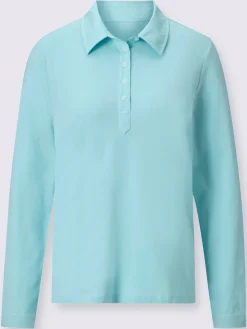 T-Shirts<Polo à manches longues pur coton