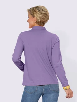 T-Shirts<Polo à manches longues pur coton