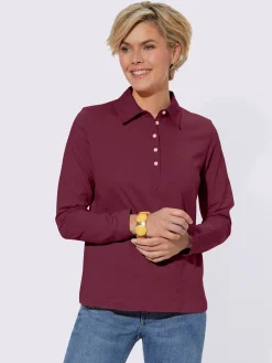 T-Shirts<Polo à manches longues pur coton