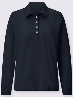 T-Shirts<Polo à manches longues pur coton