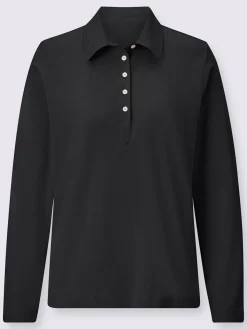 T-Shirts<Polo à manches longues pur coton