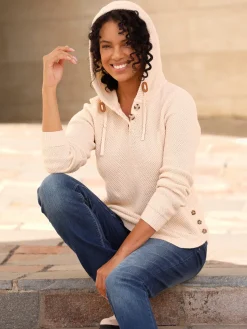 Collection L Pulls<Pull à capuche 50% coton