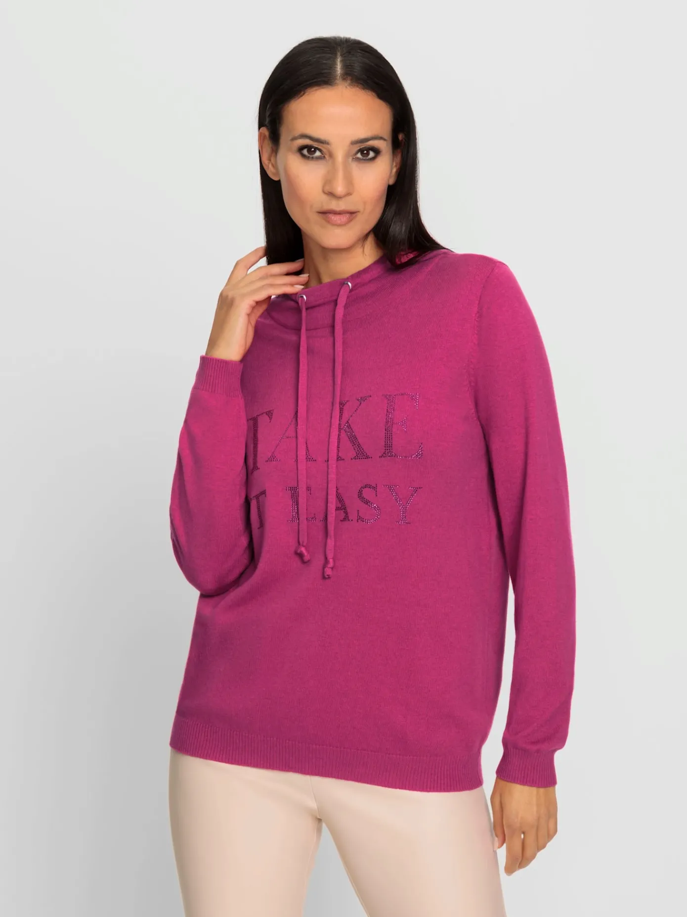 Rick Cardona Pulls<Pull à capuche inscription avec petites pierres brillantes fantaisie