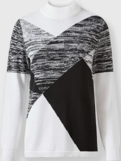 Pulls<Pull à col montant 50% coton