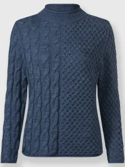 Pulls<Pull à col montant 60% coton