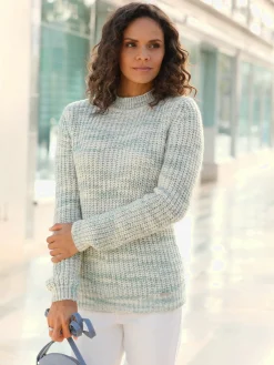 Collection L Pulls<Pull à col montant bel aspect chiné