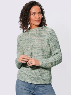 Collection L Pulls<Pull à col montant bel aspect chiné