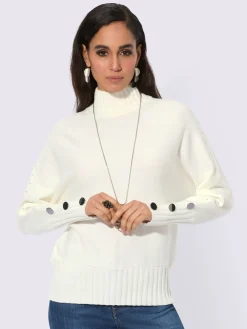 Creation L Pulls<Pull à col montant brillance soyeuse et mate